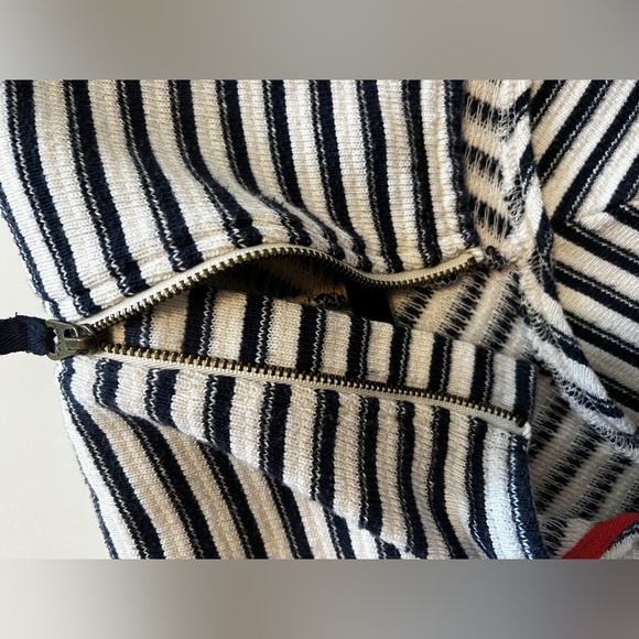 Joules blouse - blue & white stripes- back zipper- size 4 - Picture 7 of 9